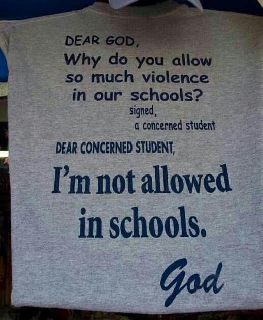 god and school shootings (sad)
